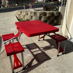 Fold-up Picnic Table w/Case 4 Seat. Tailgating. 