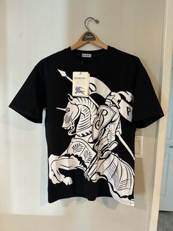 Burberry Black Equestrian Knight Graphic T-Shirt