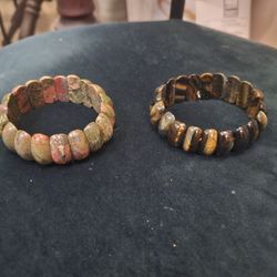 Bracelet with natural stones x2. Each $15