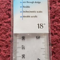 Westcott 10564 See Through Acrylic Ruler, 18-Inch, Clear

