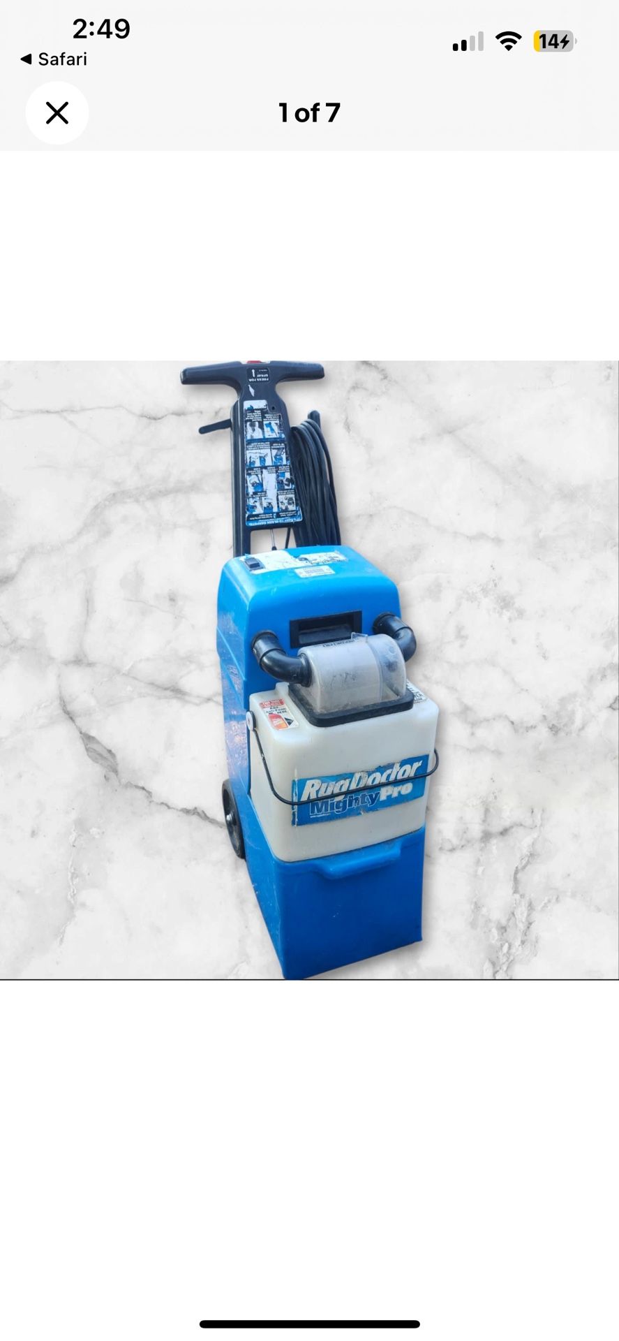 Rug Doctor Mighty Pro Blue Carpet Cleaner MP-C2D