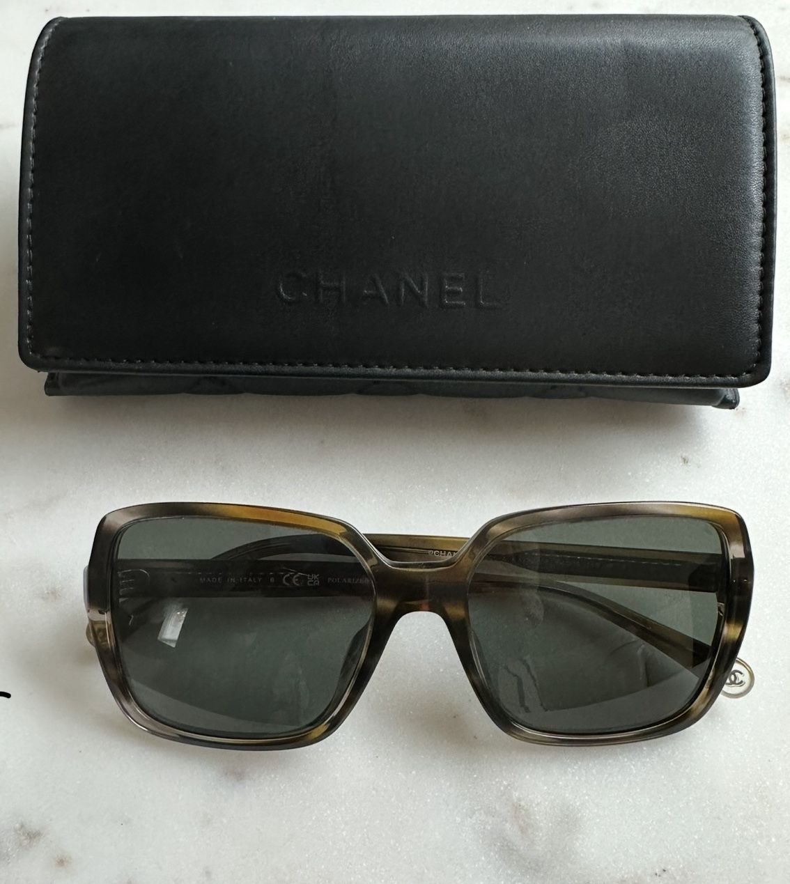 Authentic Chanel Tortoise Frame Sunglasses