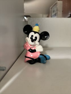 Disney Vintage Minnie Mouse Ceramic Figurine 3"
