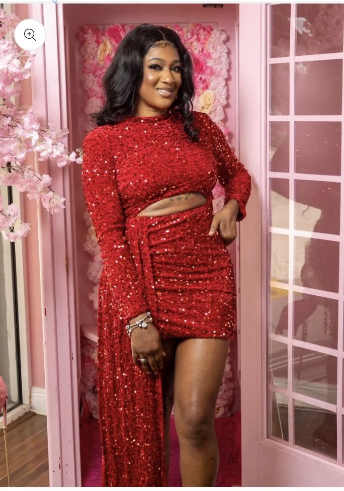 Red Sequin Dress