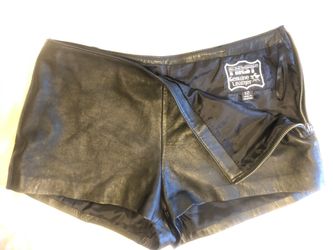 Sexy Genuine Leather Shorts
