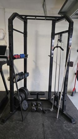 Marcy Strength Training Home Gym Cage + Bars & Weights