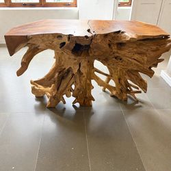 Teakroot Solid Wood Entryway Console Table