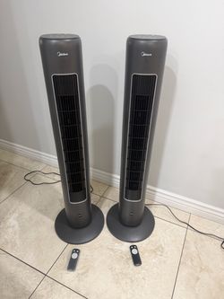 Midea 42" Smart Oscillating Tower Fans with Wi-Fi & Remotes $35 each