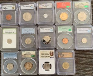 14 Certified Coin Slab Lot - CAC, PCGS, ICG