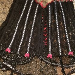 Black and Red Corset Lingerie 