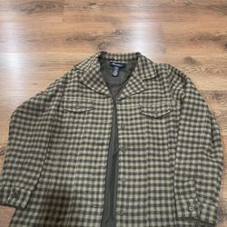 Denim & Co Wool Blend Check Shirt Jacket Shacket Women's