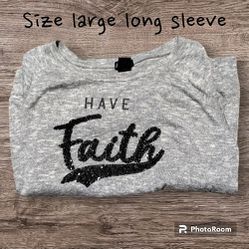 Size Large Faith Sweater 