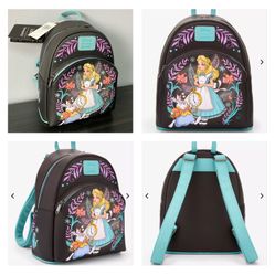 DISNEY Loungefly Alice In Wonderland Mini Backpack (NWT)