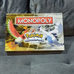 2016 POKÉMON MONOPOLY "GOTTA CATCH 'EM ALL" JOHTO EDITION COLLECTIBLE BOARD GAME COMPLETE