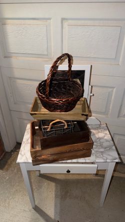 Decorative Wood Boxes and Baskets