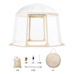 10*10ft Sports Tent, 4-8 People, Instant Pop-Up Tent Shelter Weatherproof Pod, Outdoor Bubble Clear View Tent, Climate Canopy Shelter for Soccer, Foot