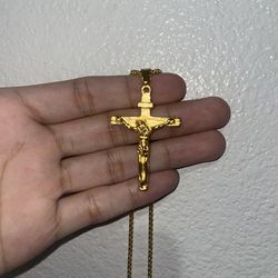 Gold plated jesus chain