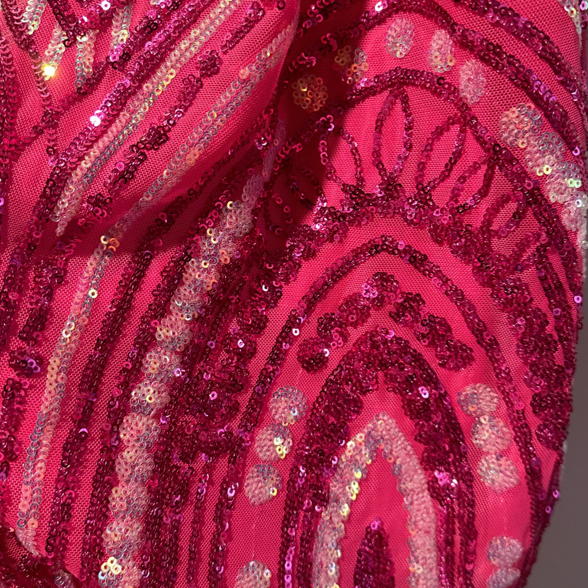 Sparkly hot pink halter dress ( Fashion Nova) 