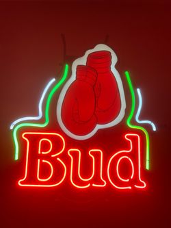 Budweiser boxing neon light
