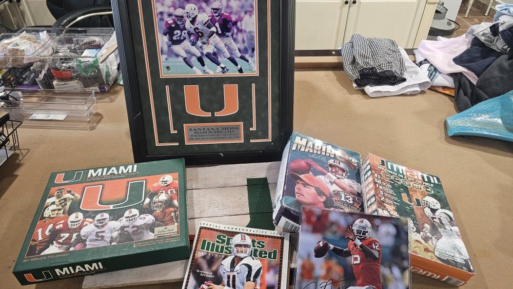 Sports Miami Hurricanes FOOTBALL memorabilia 