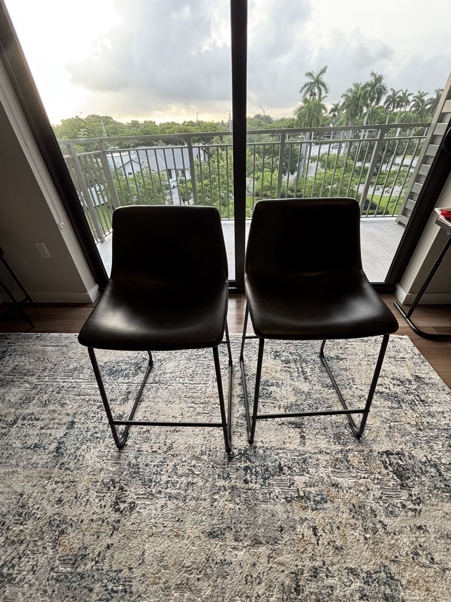 2 Gray Counter height stools
