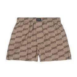 BALENCIAGA MONOGRAM PYJAMA SHORTS