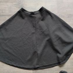 Black High Waist Circle Skirt