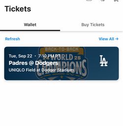 Padres Dodgers Tickets 9/22