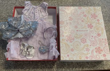 Limited Edition American Girl Frosted Violet Gown Outfit