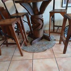 Teak high top table  made in Thailand 