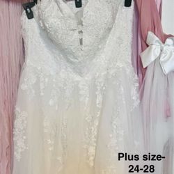 Wedding Dress Size 24-28 -Corset Back