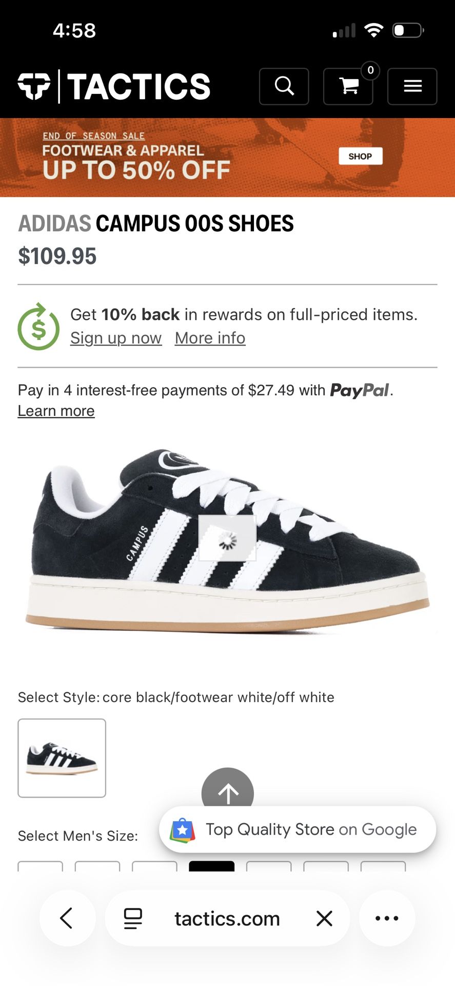 Addidas Campus 00 Black Brand New