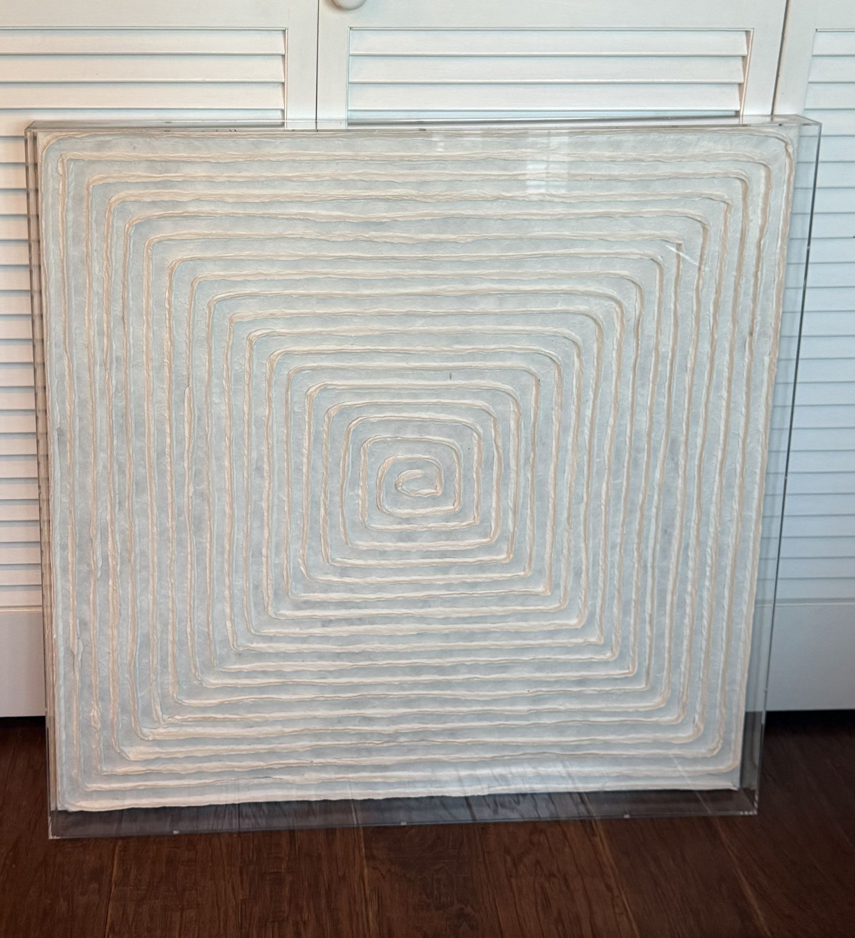 Concentric Circle Dimensional Paper Wall Art in Shadow Box