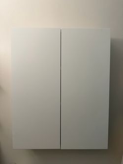 White Double Door Wall Cabinet
