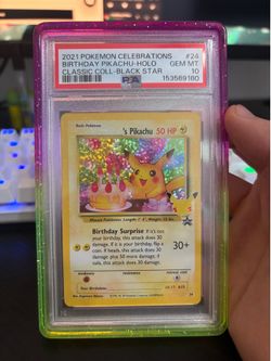 PSA 10 Birthday Pikachu w/ guard