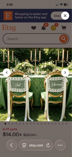Just Married Chair Sign - Used