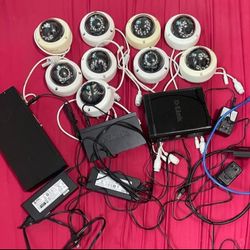 Full security system with 9 D-Link HD Outdoor Dome Cameras-DCS-4602EV