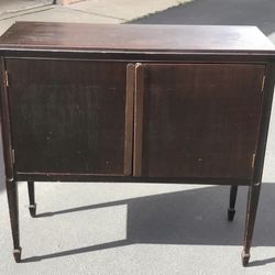 Antique Record Cabinet 