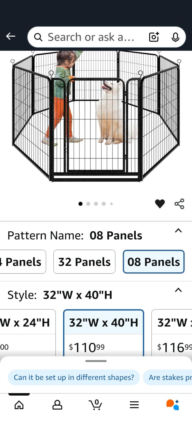 Portable indoor/outdoor dog pen