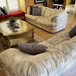 Set Of 2 Double Cushioned Couch