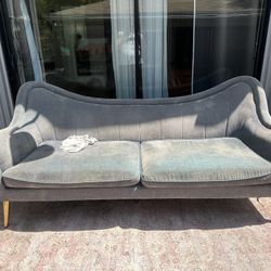 Beautiful Light Blue Vintage Couch