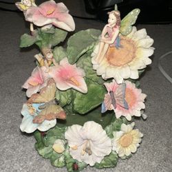 Vintage Fairy Garden Water Fountain Decor MOVING OUT SALE