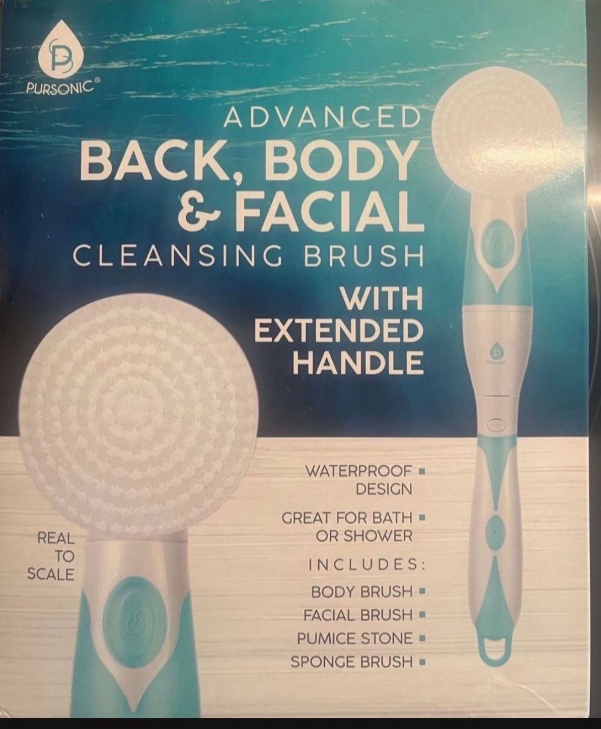 Pursonic Advanced Back Body And Facial Cleansing Brush Never used. Perfect, perfect gift!