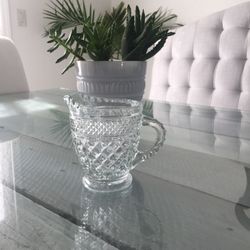 Vintage Anchor Hocking Crystal Wexford Glass Creamer!!