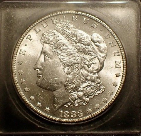 1883-S Morgan Silver Dollar, Rare Date in Mint State, Lustrous New Coin