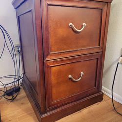 Solid wood cherry filing cabinet 