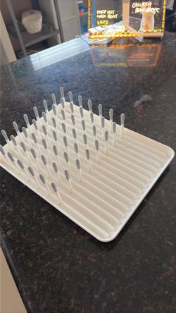 White Plastic baby bottle drying rack