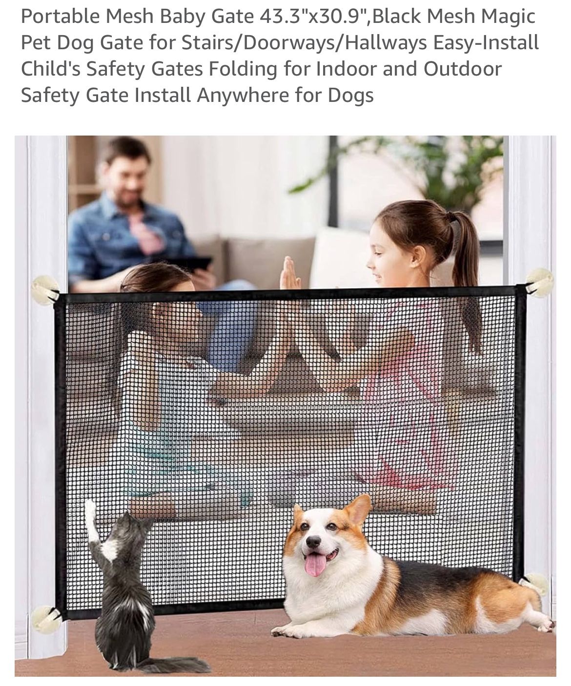Mesh Gate For Pet Or Baby