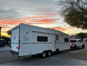 Fire fox toy hauler trailer