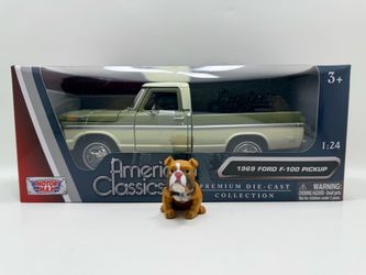 Motor Max 1/24 1969 Ford F-100 Pickup Die-Cast  Pet Not Included